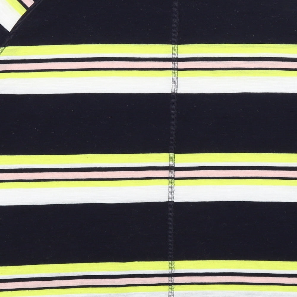 M&S Womens Multicoloured Striped  Basic T-Shirt Size 14