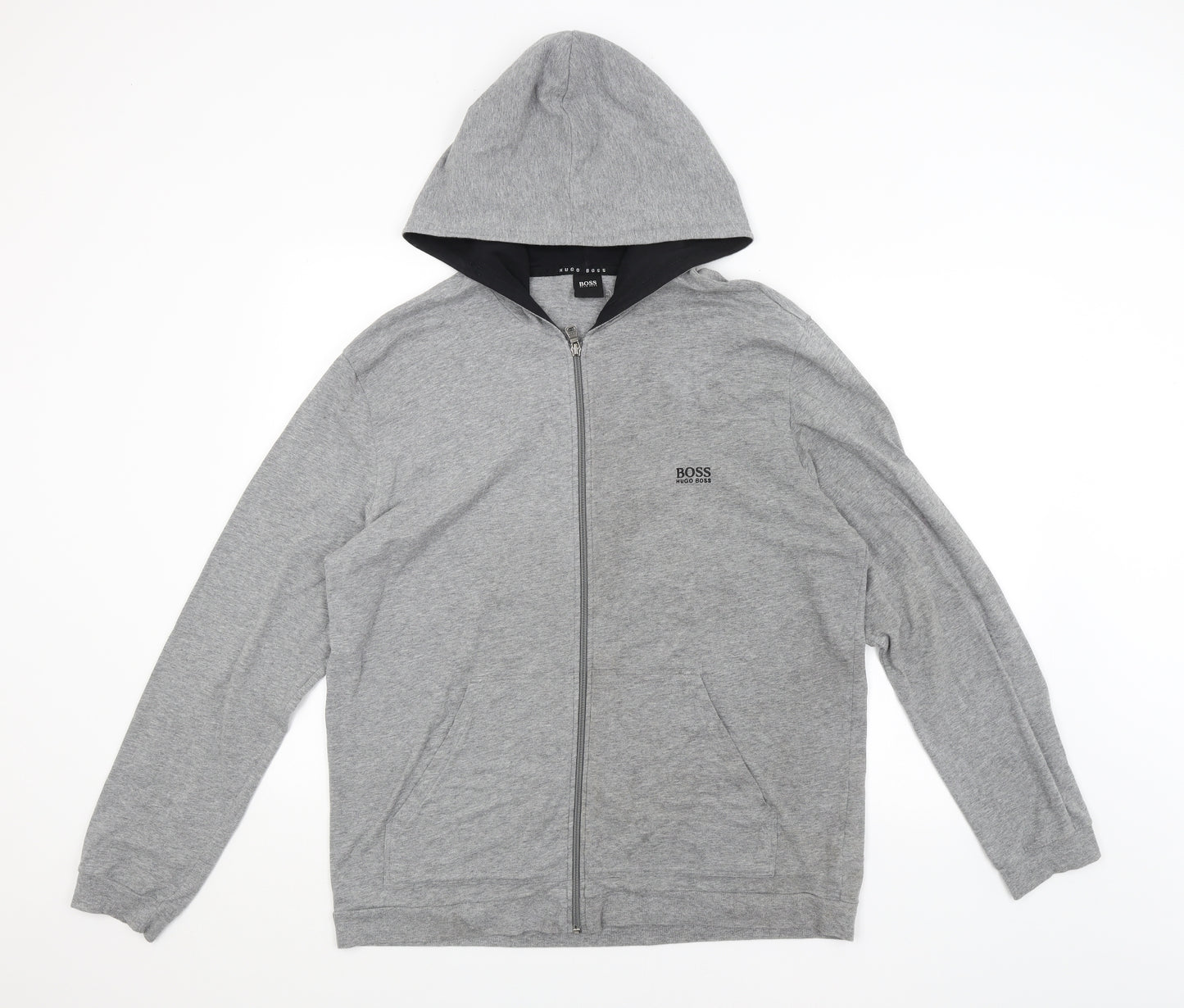 HUGO BOSS Mens Grey   Full Zip Hoodie Size XL