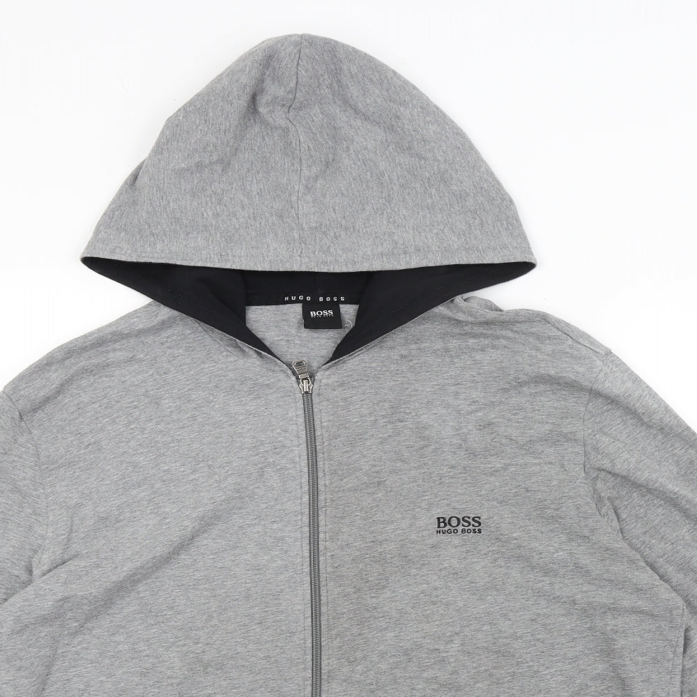 HUGO BOSS Mens Grey   Full Zip Hoodie Size XL
