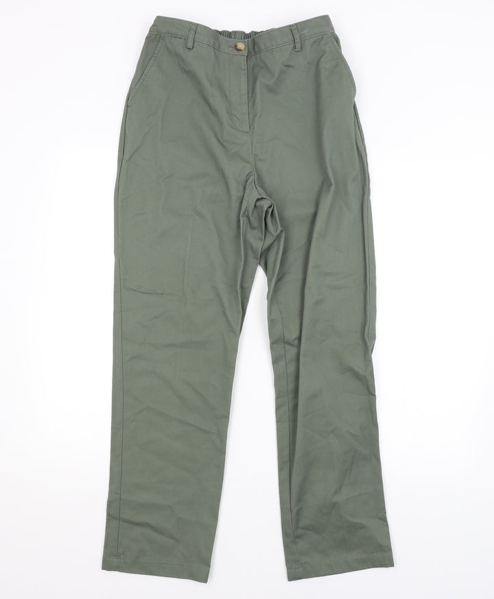 LAND'S END Womens Green Trousers Size 10 L28 in
