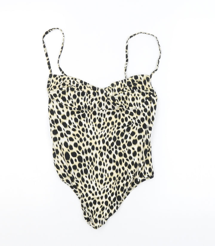 Motel Womens Multicoloured Animal Print Unitard One-Piece Size S