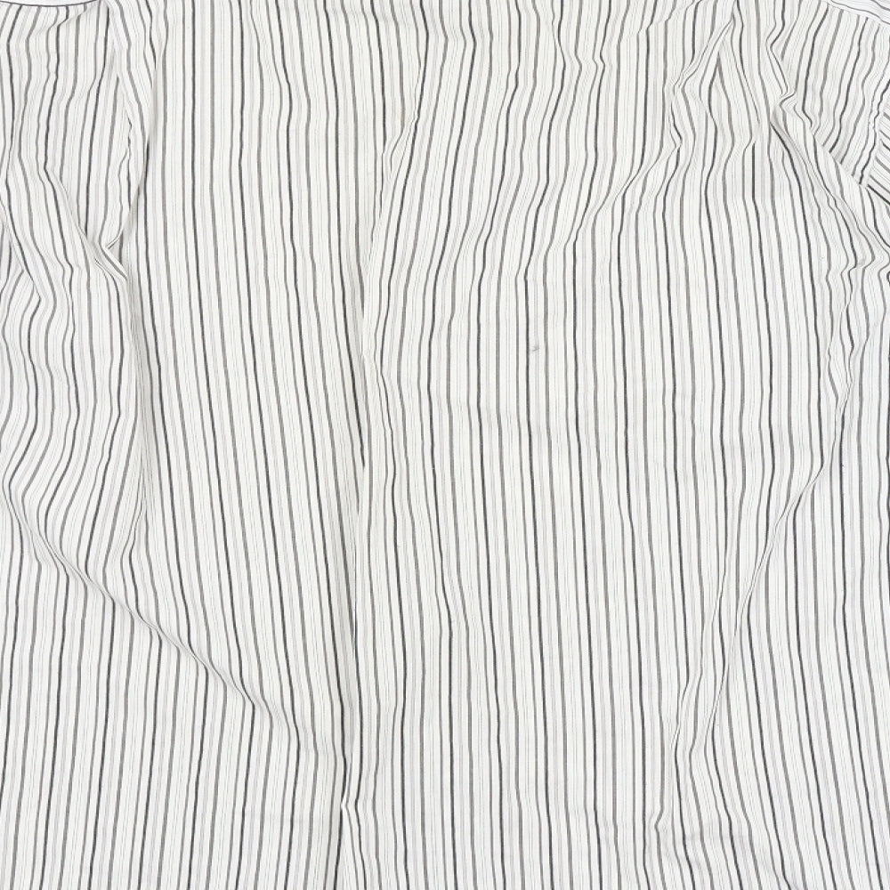 Taylor & Wright Mens White Spotted   Dress Shirt Size 16.5