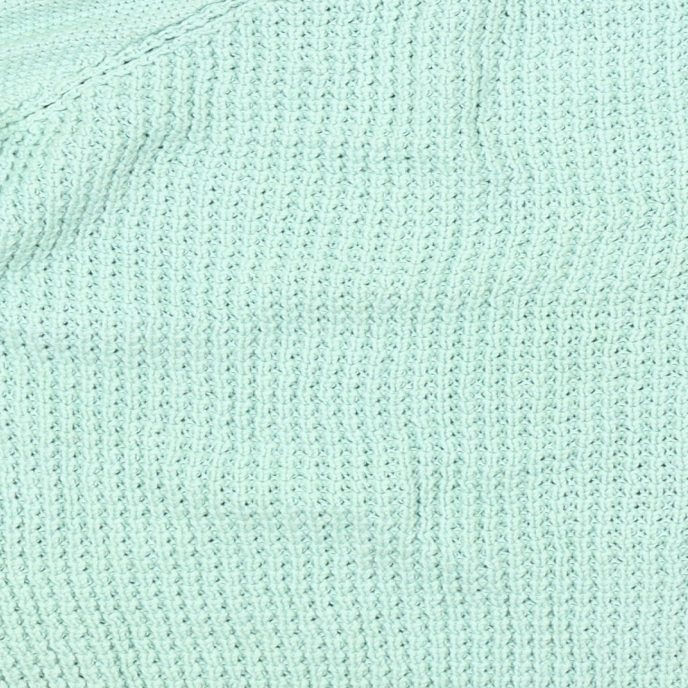 Topshop Womens Green Check  Pullover Jumper Size 10