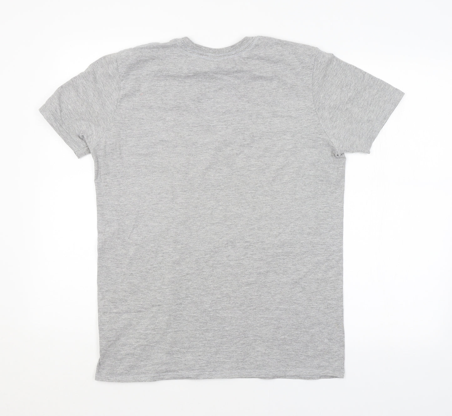 Preworn Mens Grey    T-Shirt Size M  - WORLD MAP