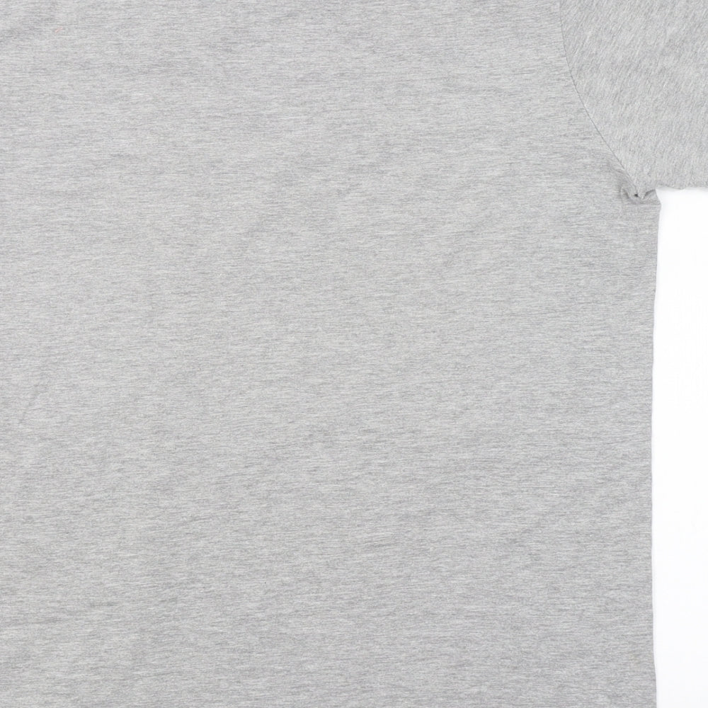 Preworn Mens Grey    T-Shirt Size M  - WORLD MAP