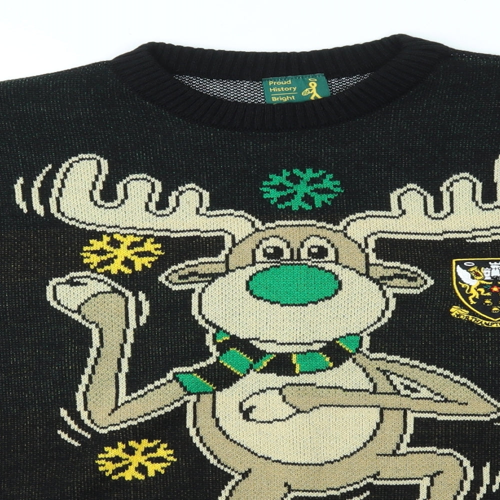 PROUD HISTORY BRIGHT FUTURE Mens Multicoloured  Knit Pullover Jumper Size XL  - NORTHAMPTON SAINTS FESTIVE