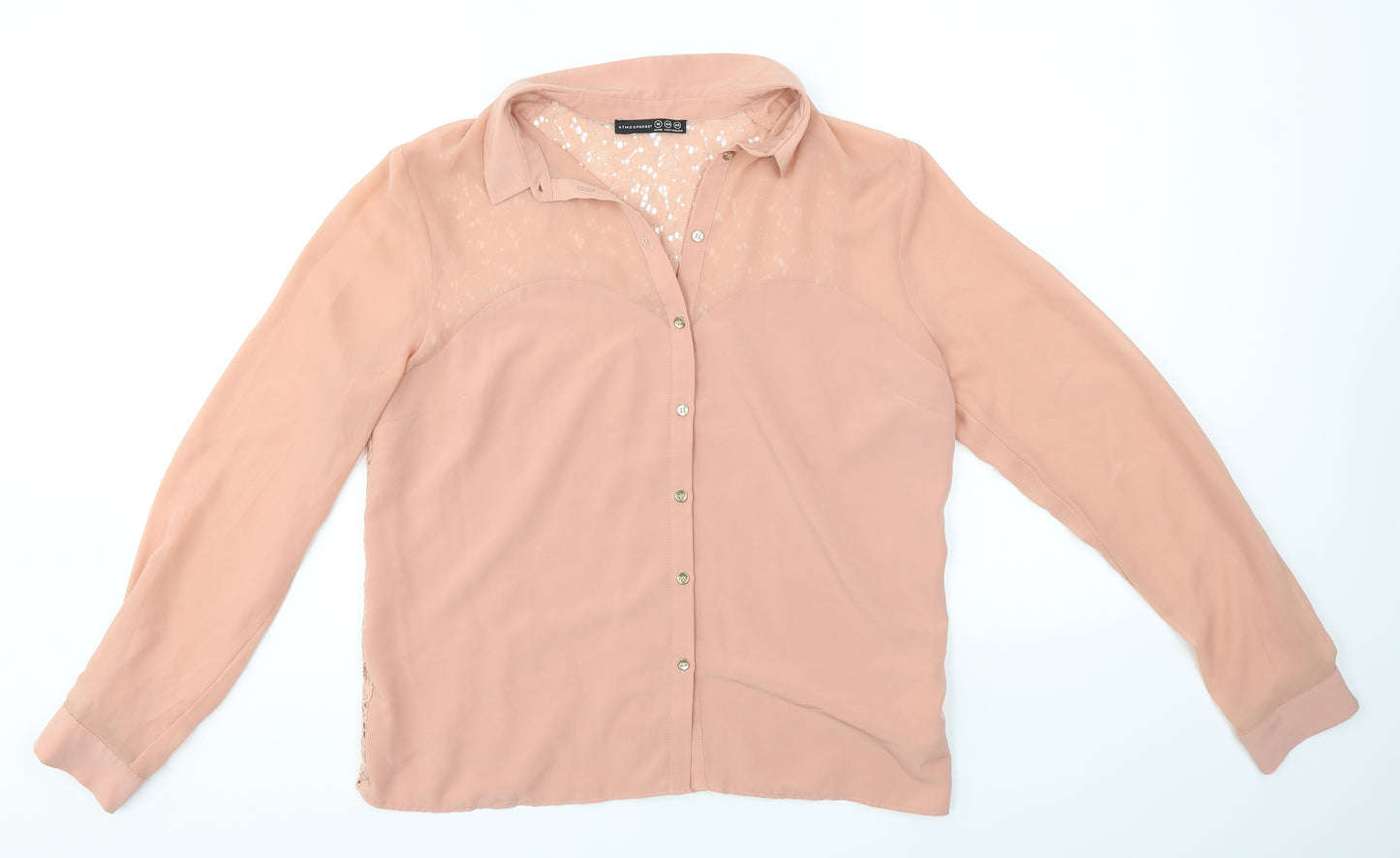 Primark Womens Pink  Lace Basic Blouse Size 16