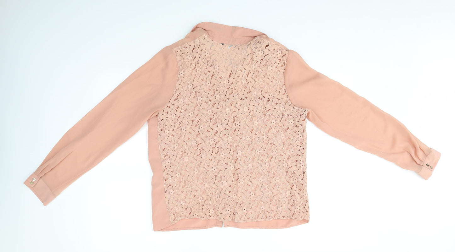 Primark Womens Pink  Lace Basic Blouse Size 16