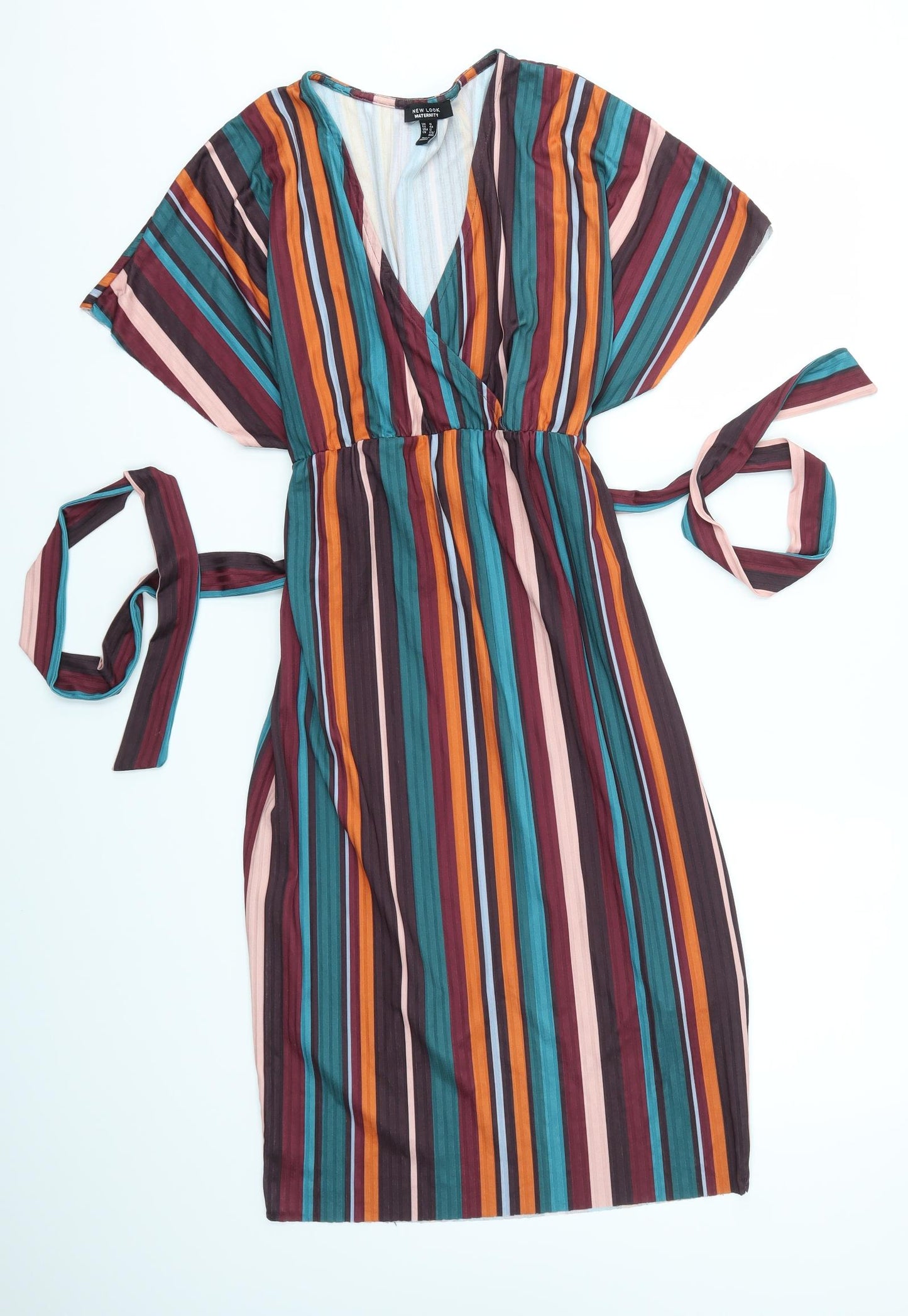 New Look Womens Multicoloured Striped  A-Line  Size 16