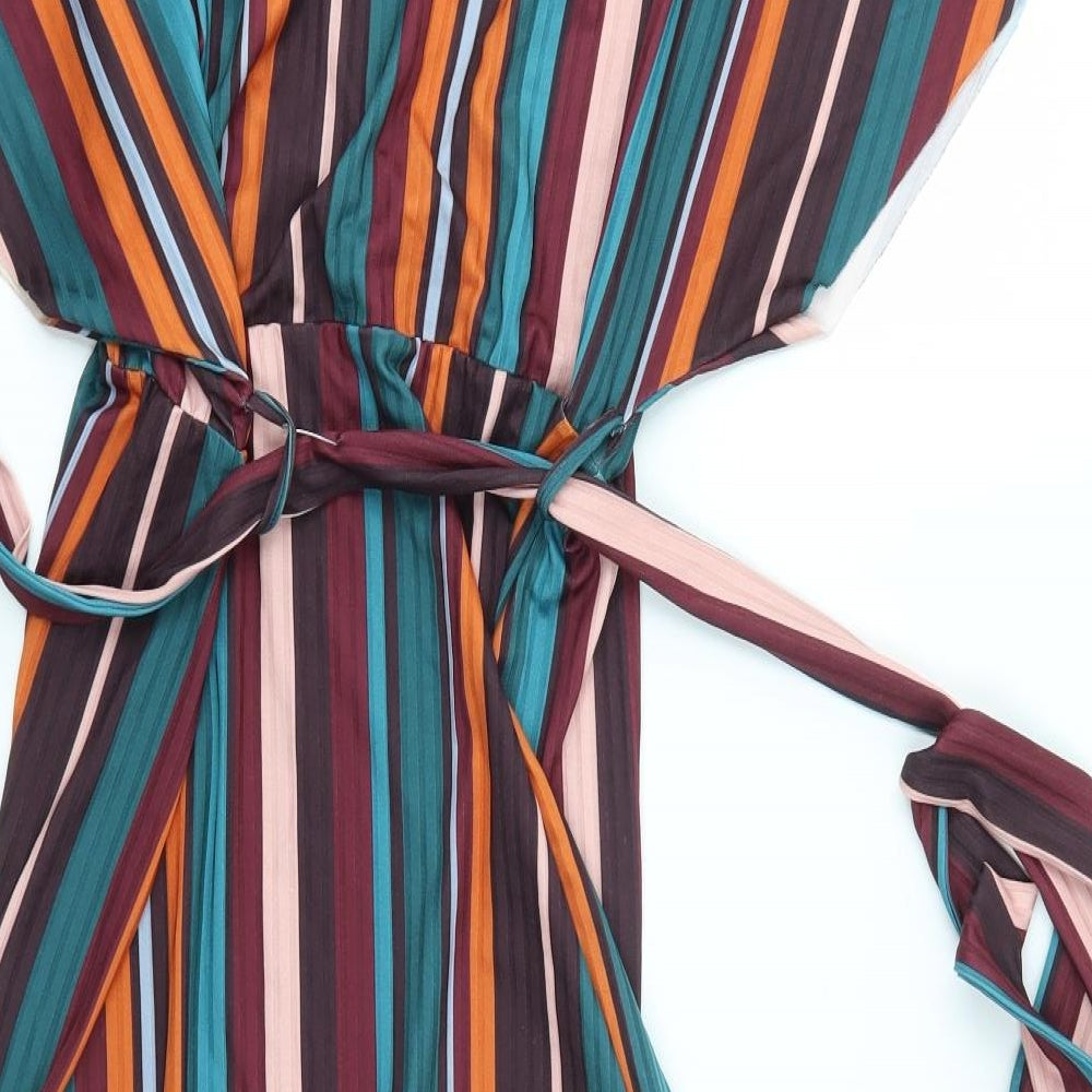New Look Womens Multicoloured Striped  A-Line  Size 16