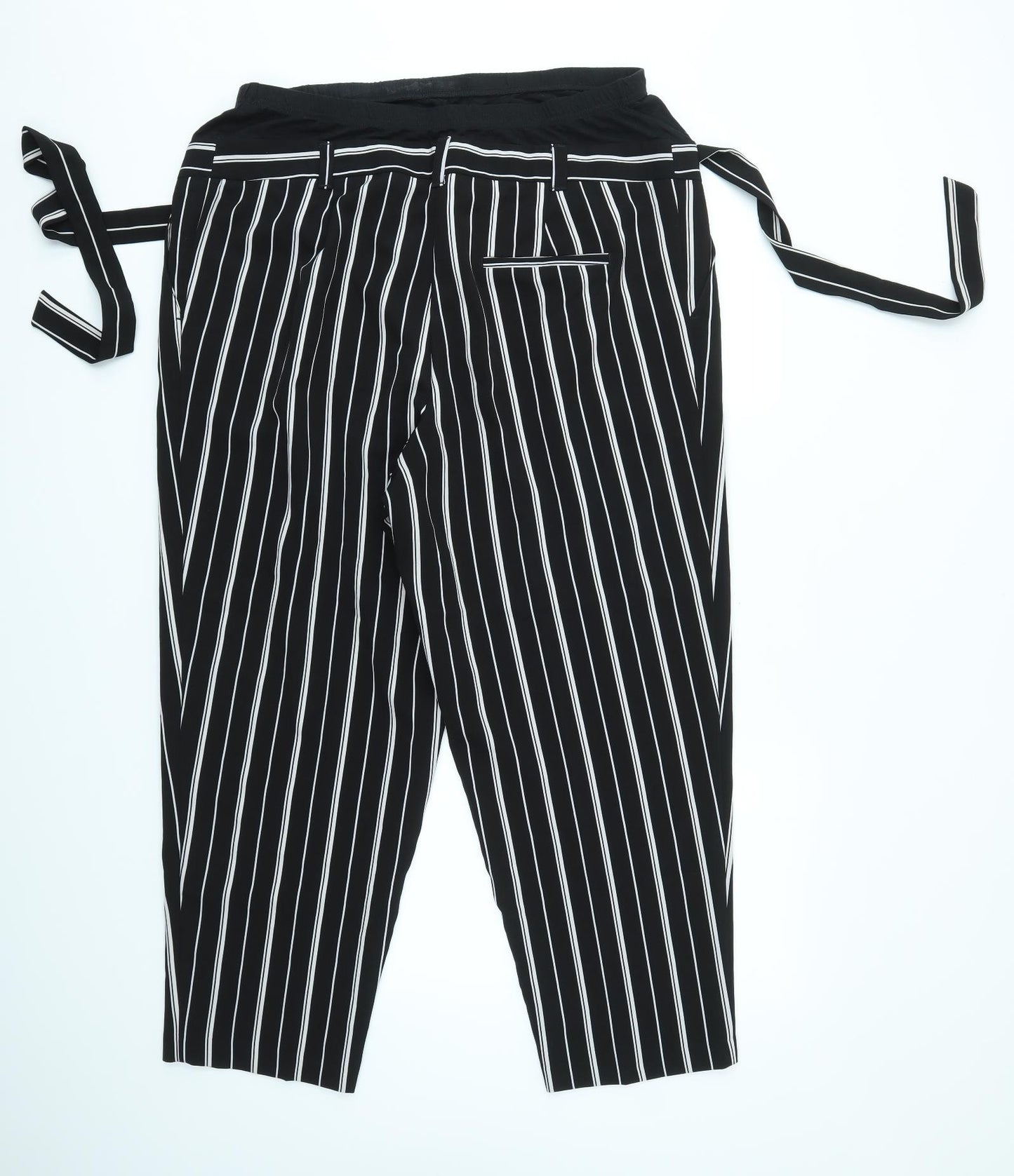 New Look Womens Multicoloured Striped  Dress Pants Trousers Size 16 L25 in