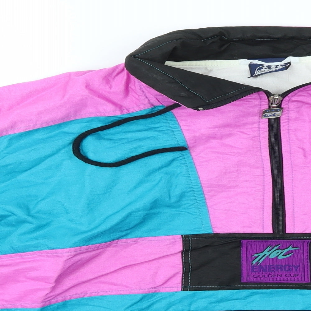 GOLDEN CUP Womens Multicoloured   Jacket Coat Size M  - 90S RAVE