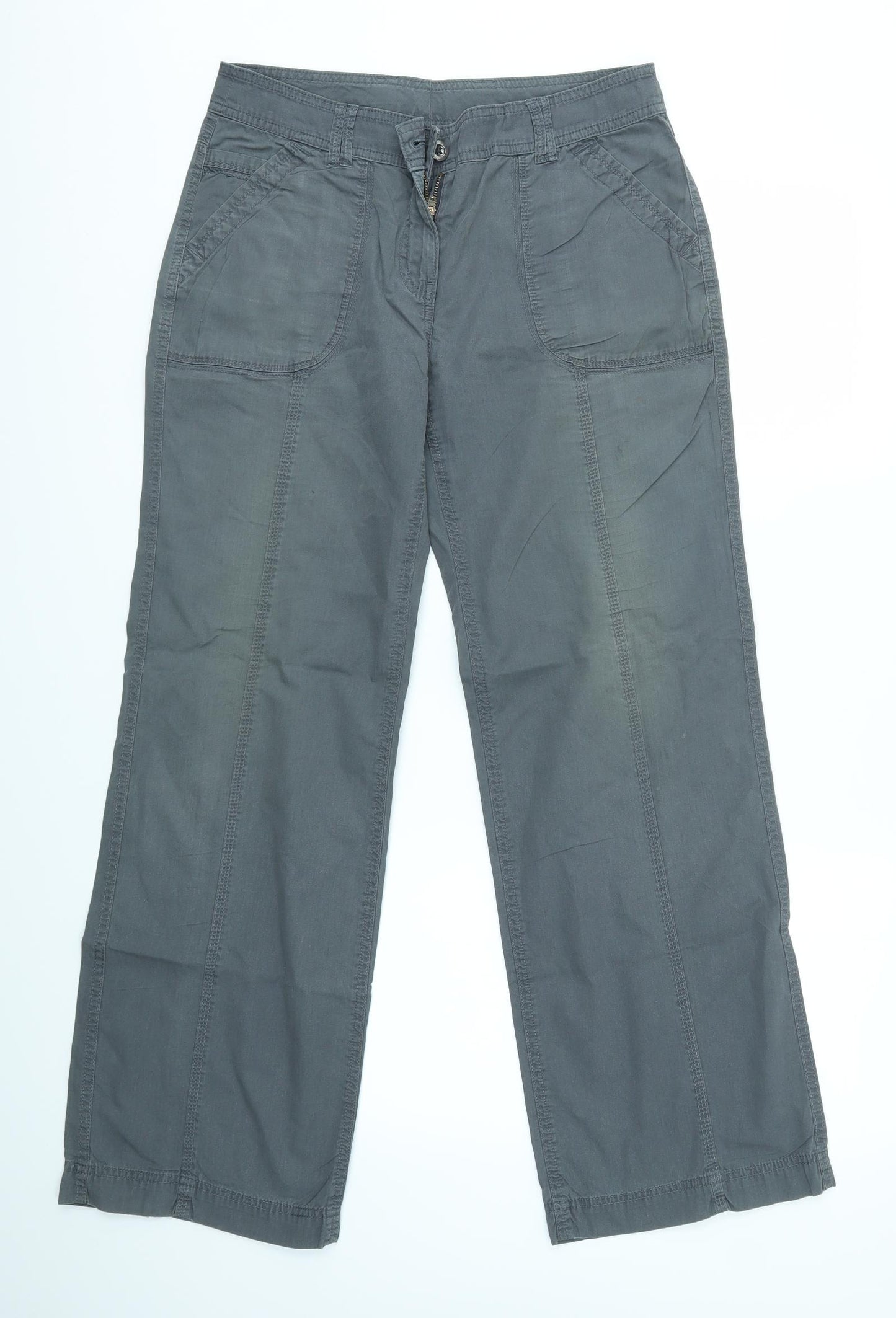 M&S Womens Grey   Trousers  Size 10 L29 in