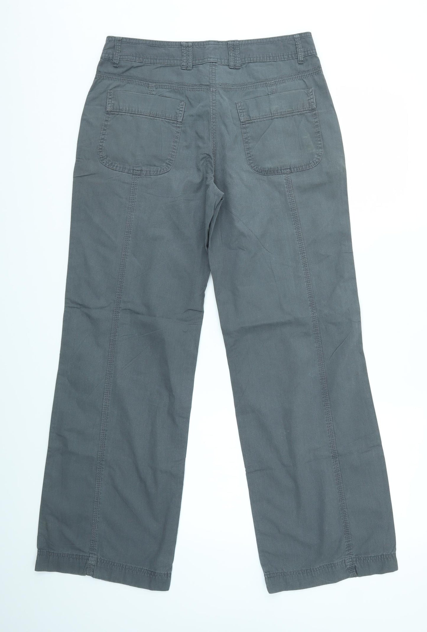 M&S Womens Grey   Trousers  Size 10 L29 in