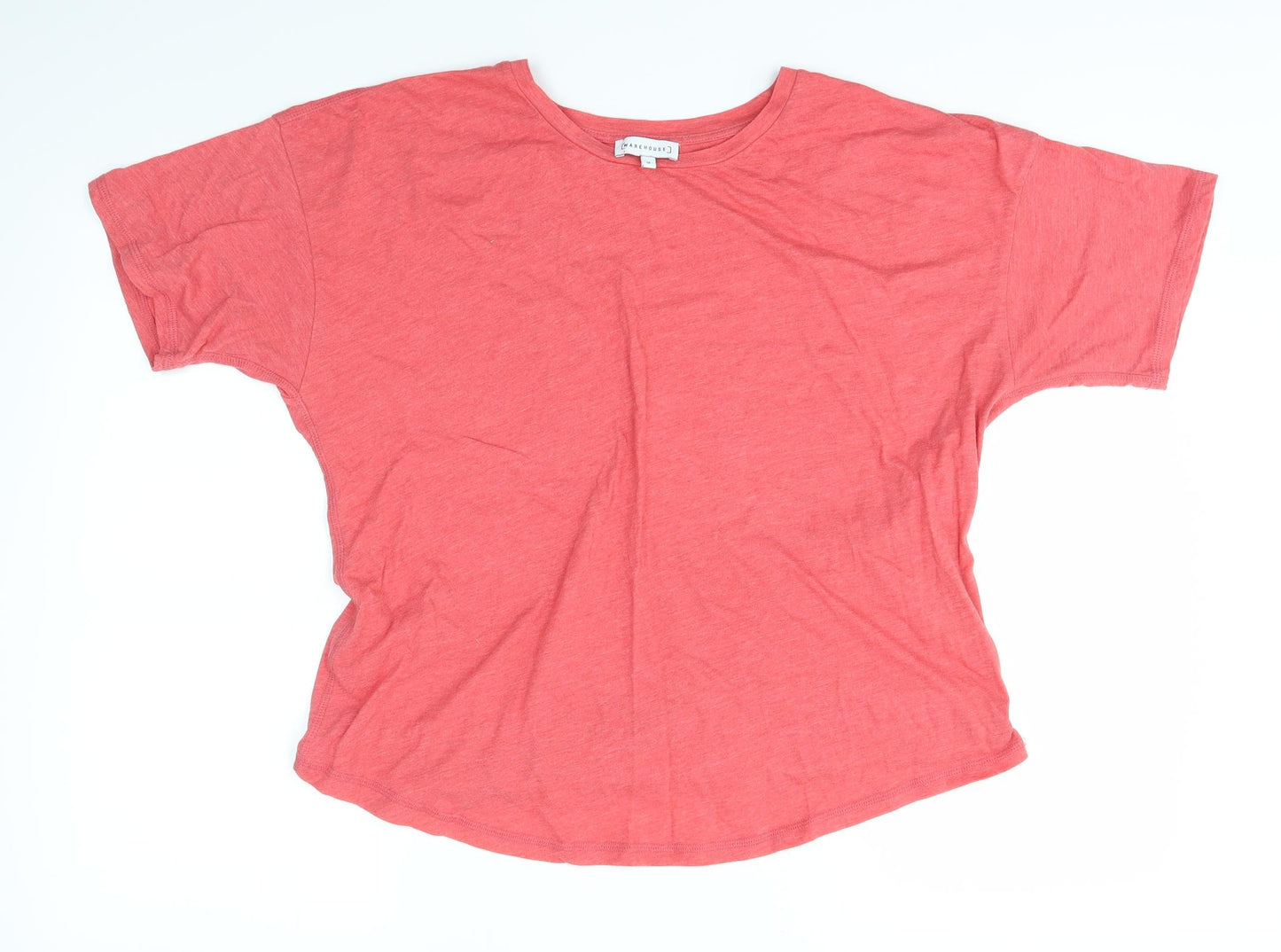 Warehouse Womens Orange   Basic T-Shirt Size 16