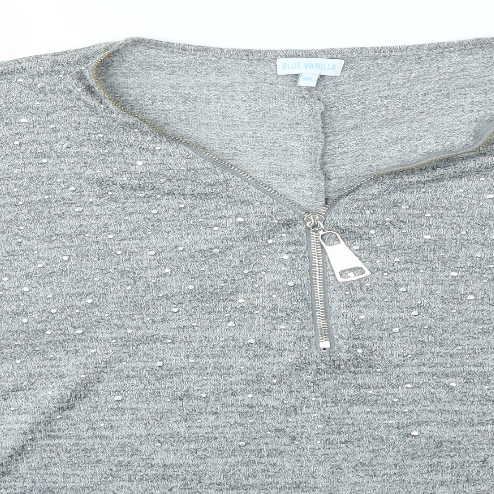 BLUE VANILLA Womens Grey   Pullover Jumper Size M