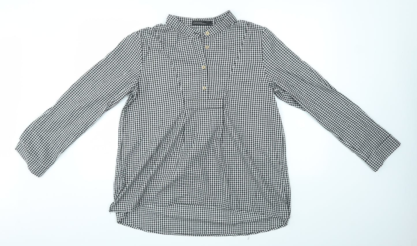 Zanzea Womens Multicoloured Check  Basic Blouse Size XL