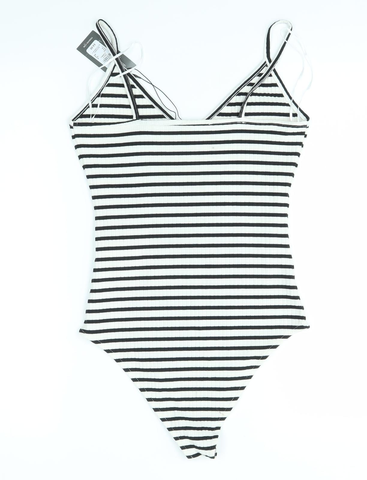 Primark Womens Multicoloured Striped  Bodysuit One-Piece Size XS