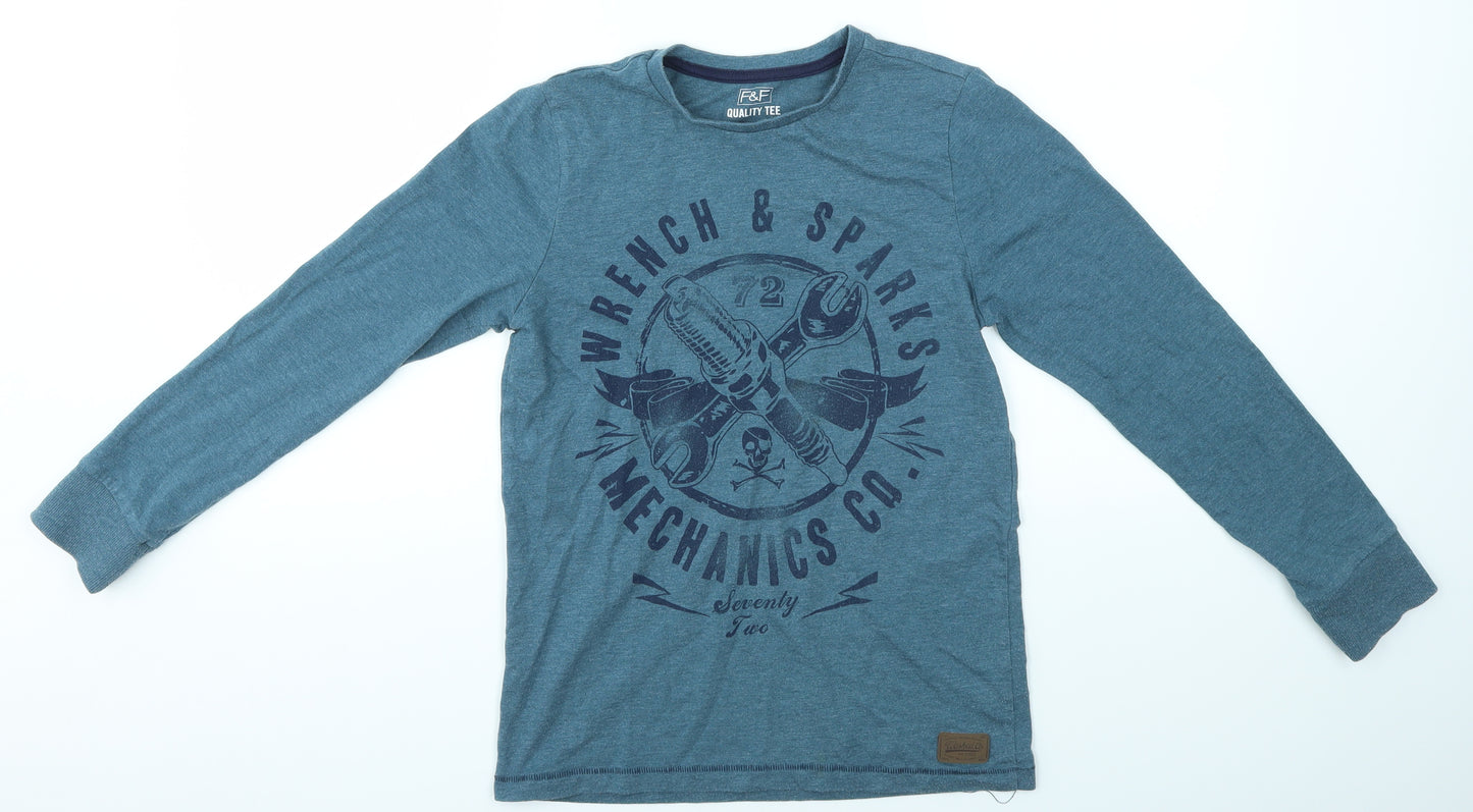 F&F Boys Multicoloured   Basic T-Shirt Size 11-12 Years