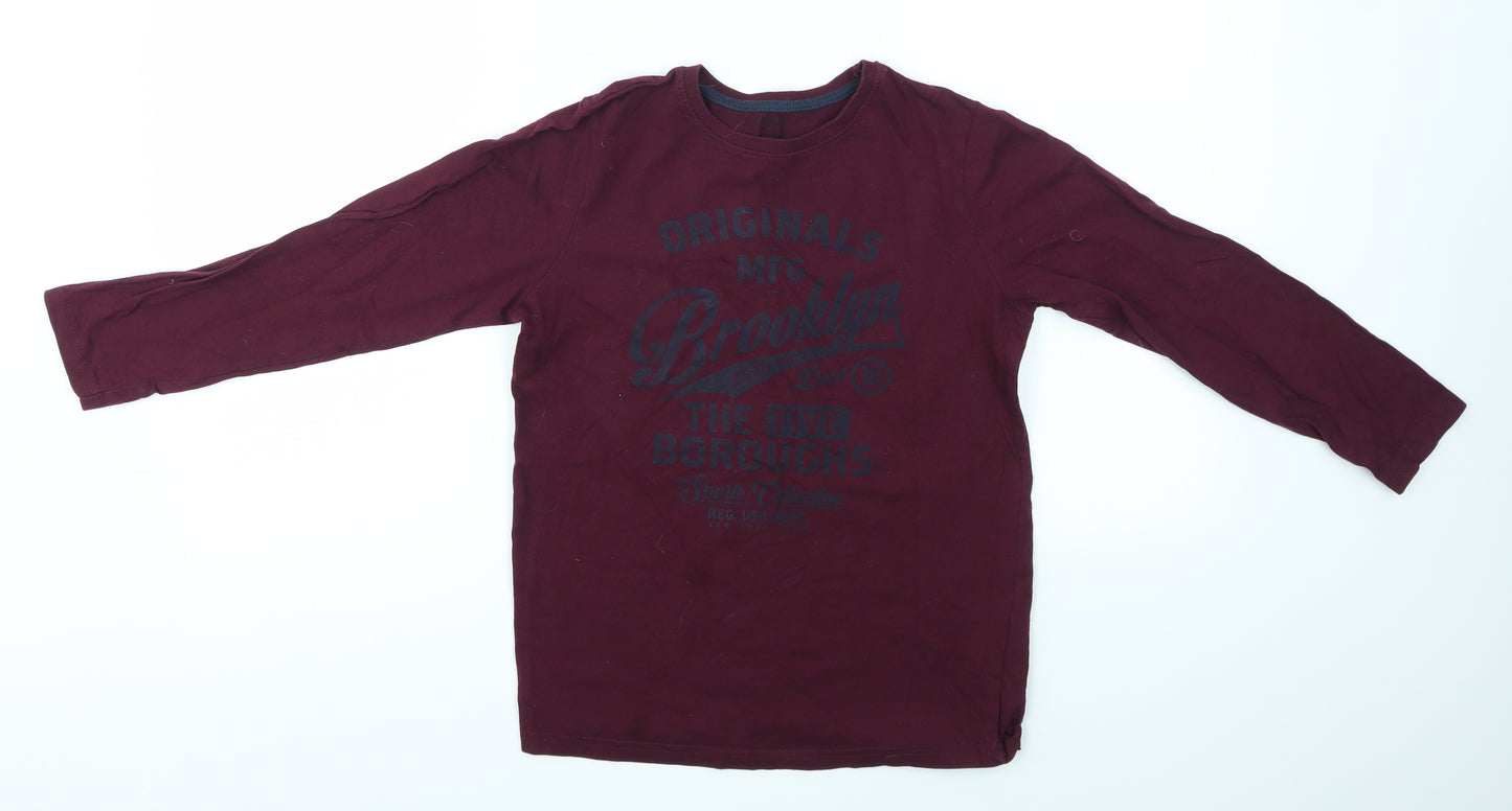 Primark Boys Purple   Basic T-Shirt Size 10-11 Years