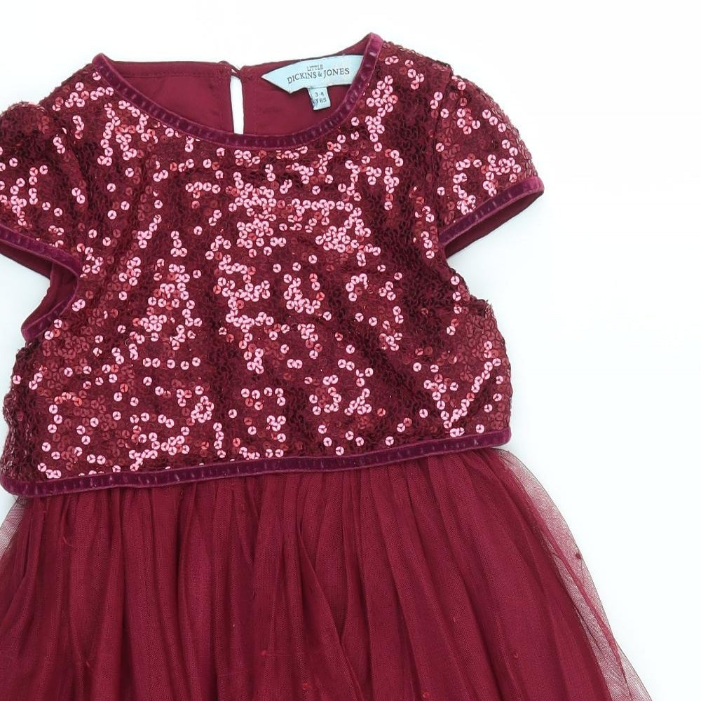 Little Dickins and Jones Girls Pink   A-Line  Size 3-4 Years
