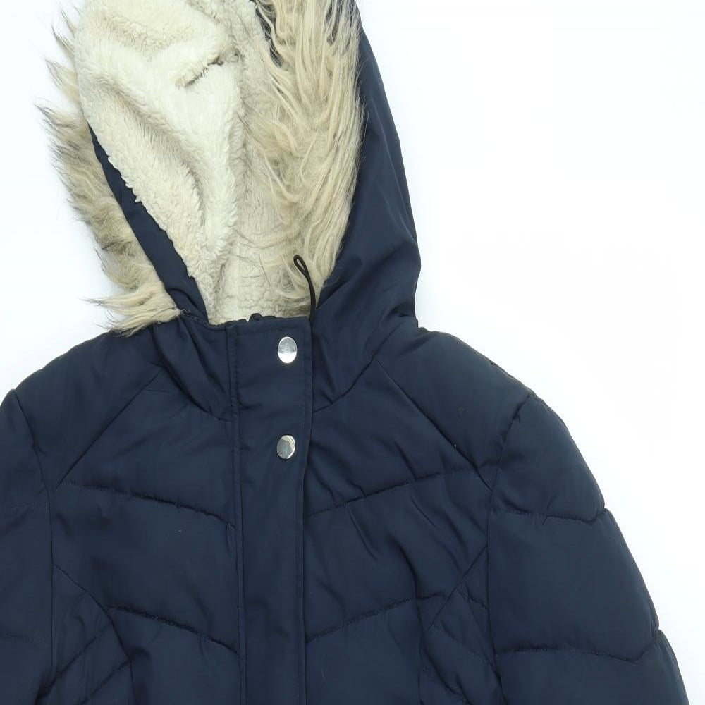 Primark Girls Blue   Parka Coat Size 14-15 Years