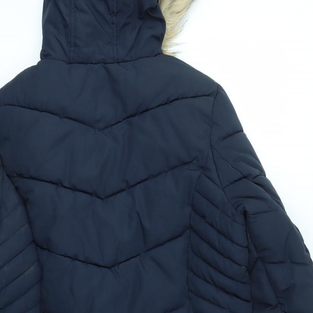 Primark Girls Blue   Parka Coat Size 14-15 Years