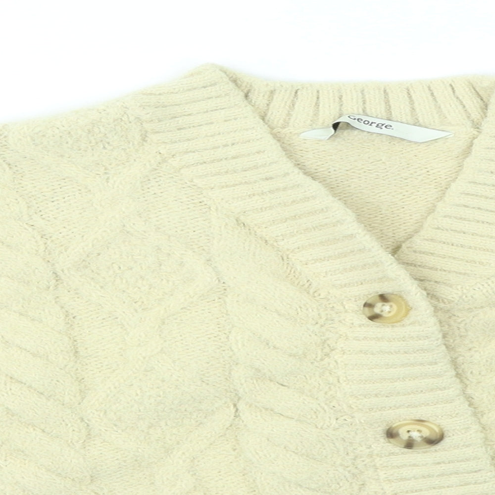 George Girls Beige   Cardigan Jumper Size 7-8 Years