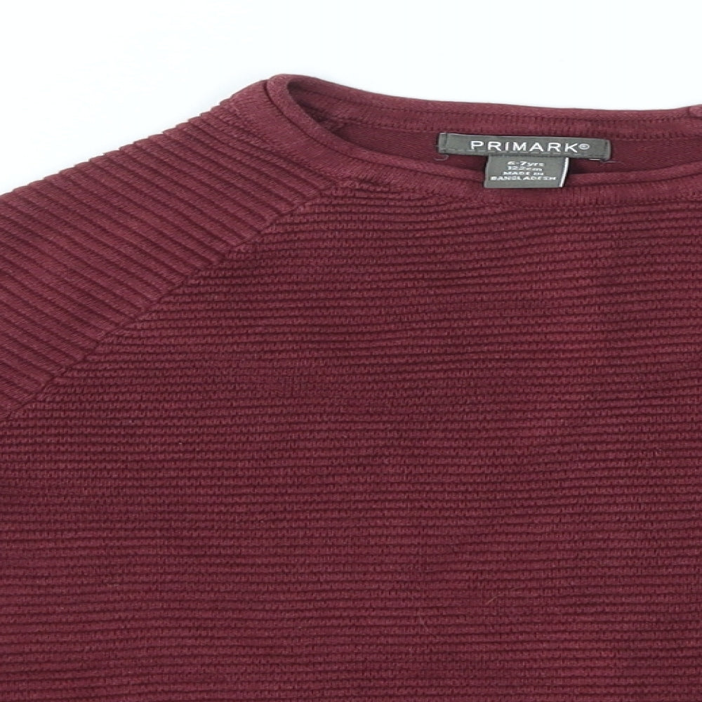 Primark Girls Purple   Pullover Jumper Size 6-7 Years