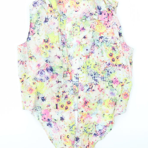 H&M Girls Multicoloured Floral  Basic Blouse Size 12-13 Years