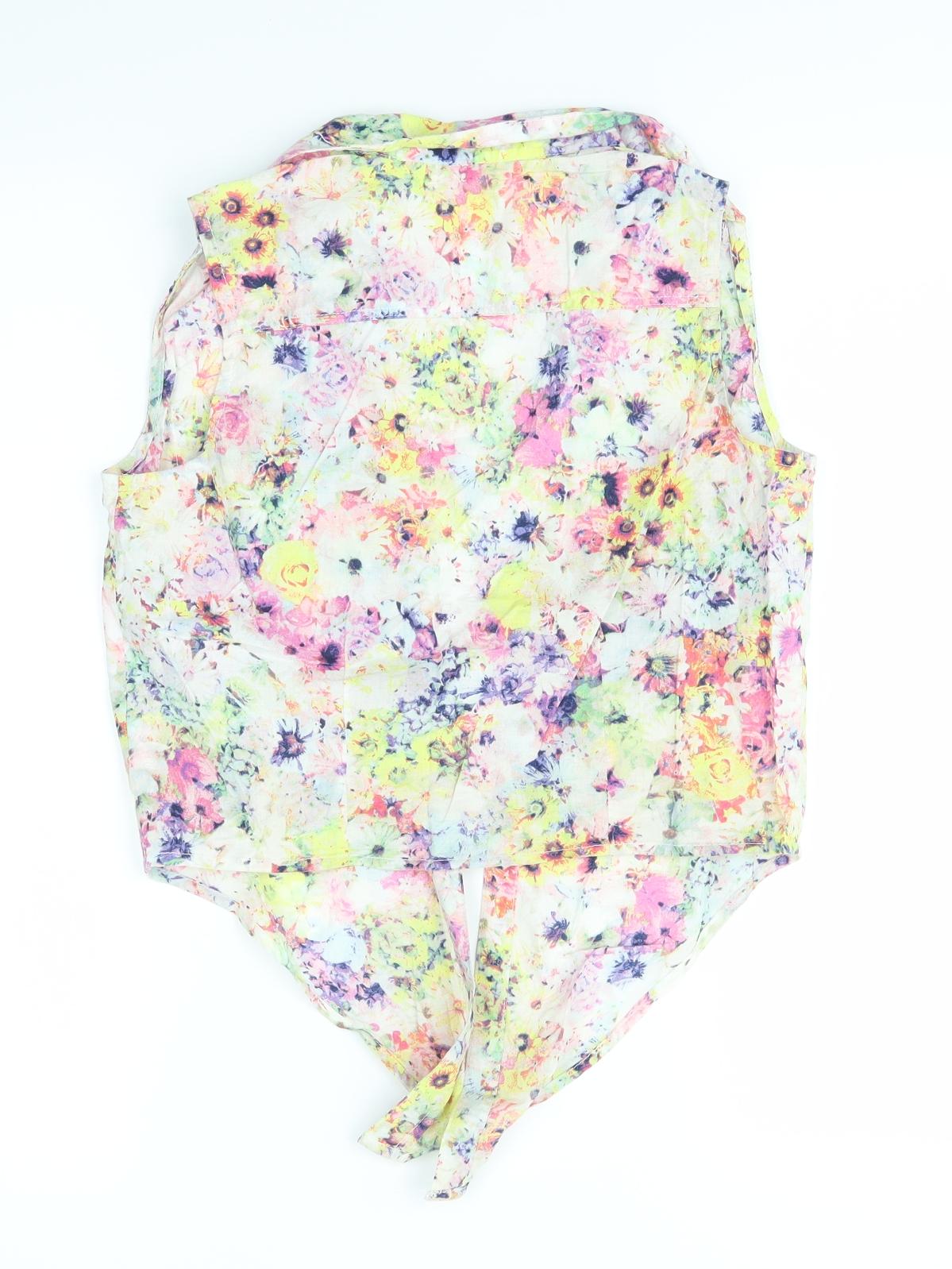 H&M Girls Multicoloured Floral  Basic Blouse Size 12-13 Years