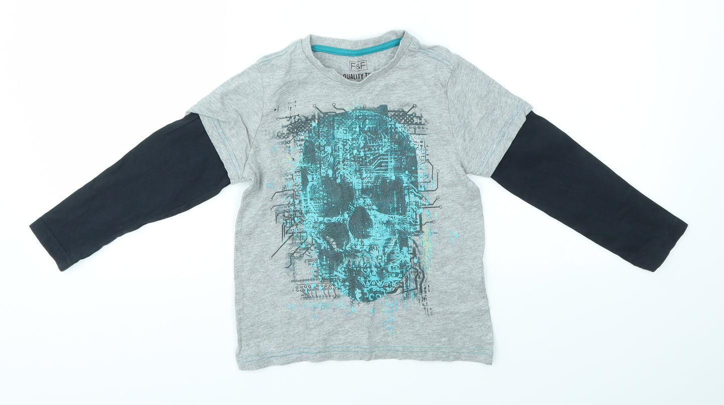 F&F Boys Multicoloured   Basic T-Shirt Size 5-6 Years