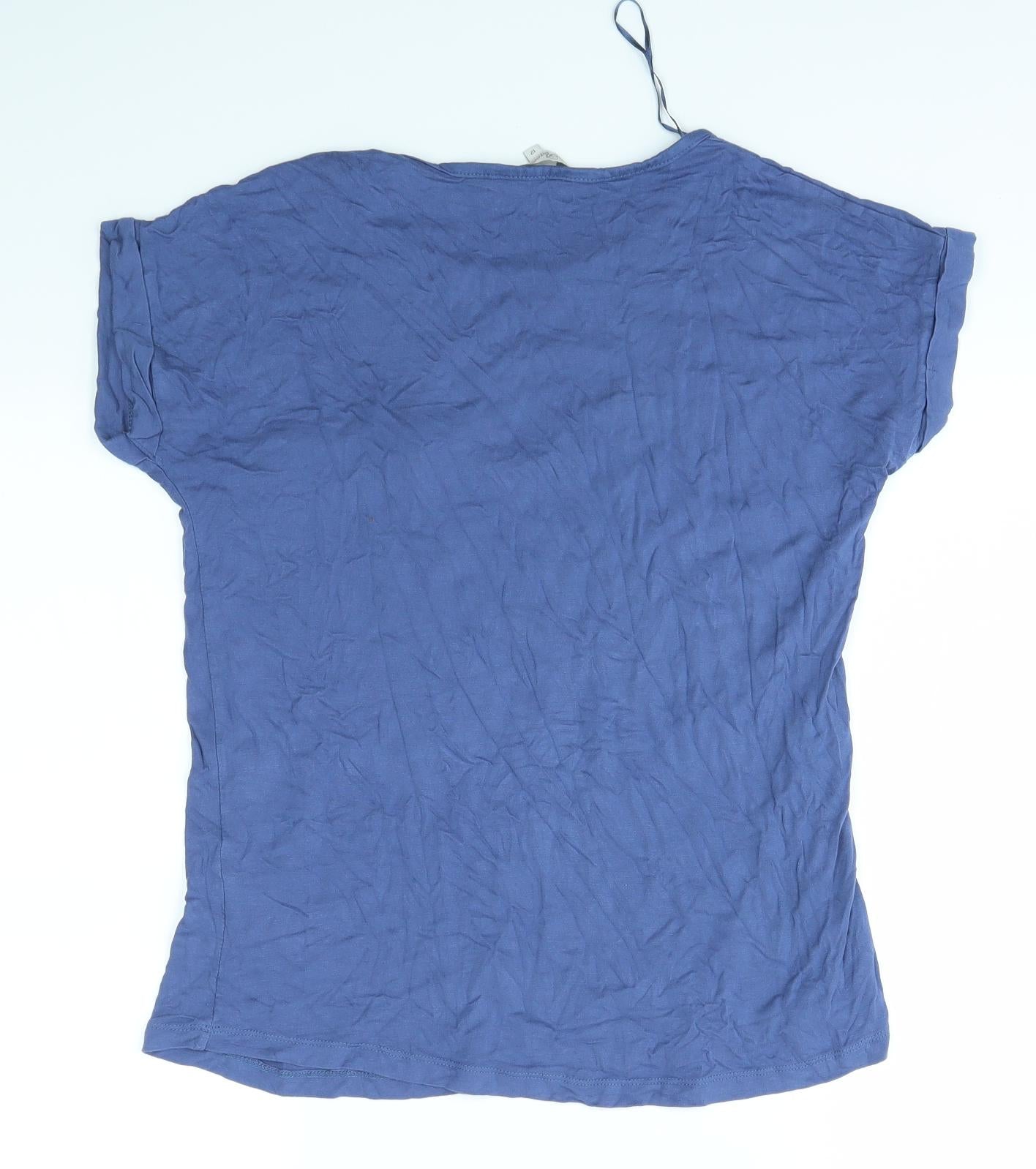 Peacocks Womens Blue   Basic T-Shirt Size 12