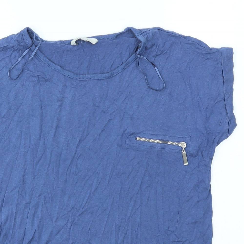 Peacocks Womens Blue   Basic T-Shirt Size 12