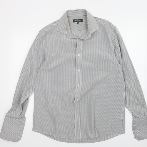 Greenwoods Mens Multicoloured Striped   Dress Shirt Size 16.5