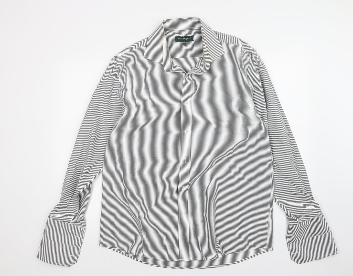 Greenwoods Mens Multicoloured Striped   Dress Shirt Size 16.5