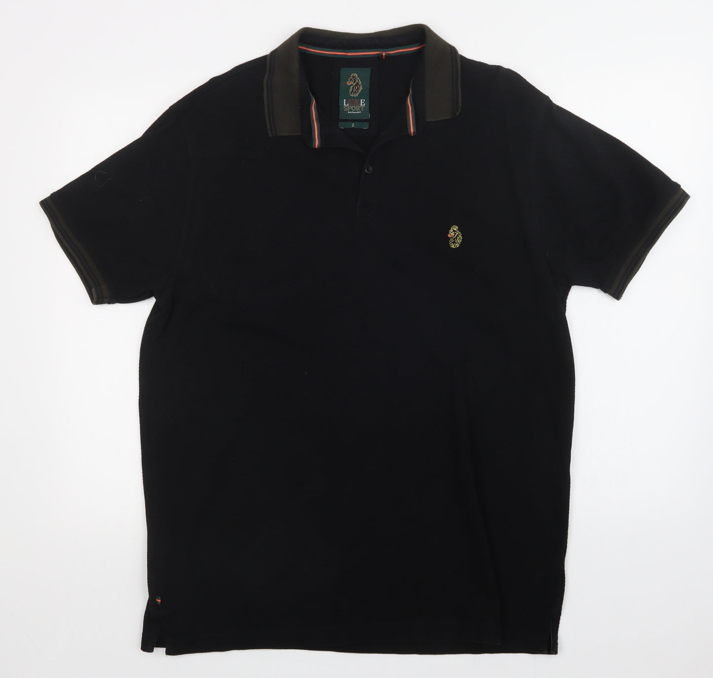 Luke Mens Black    Polo Size S