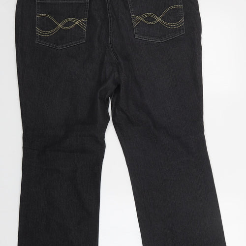 BM Womens Black   Bootcut Jeans Size 20 L30 in