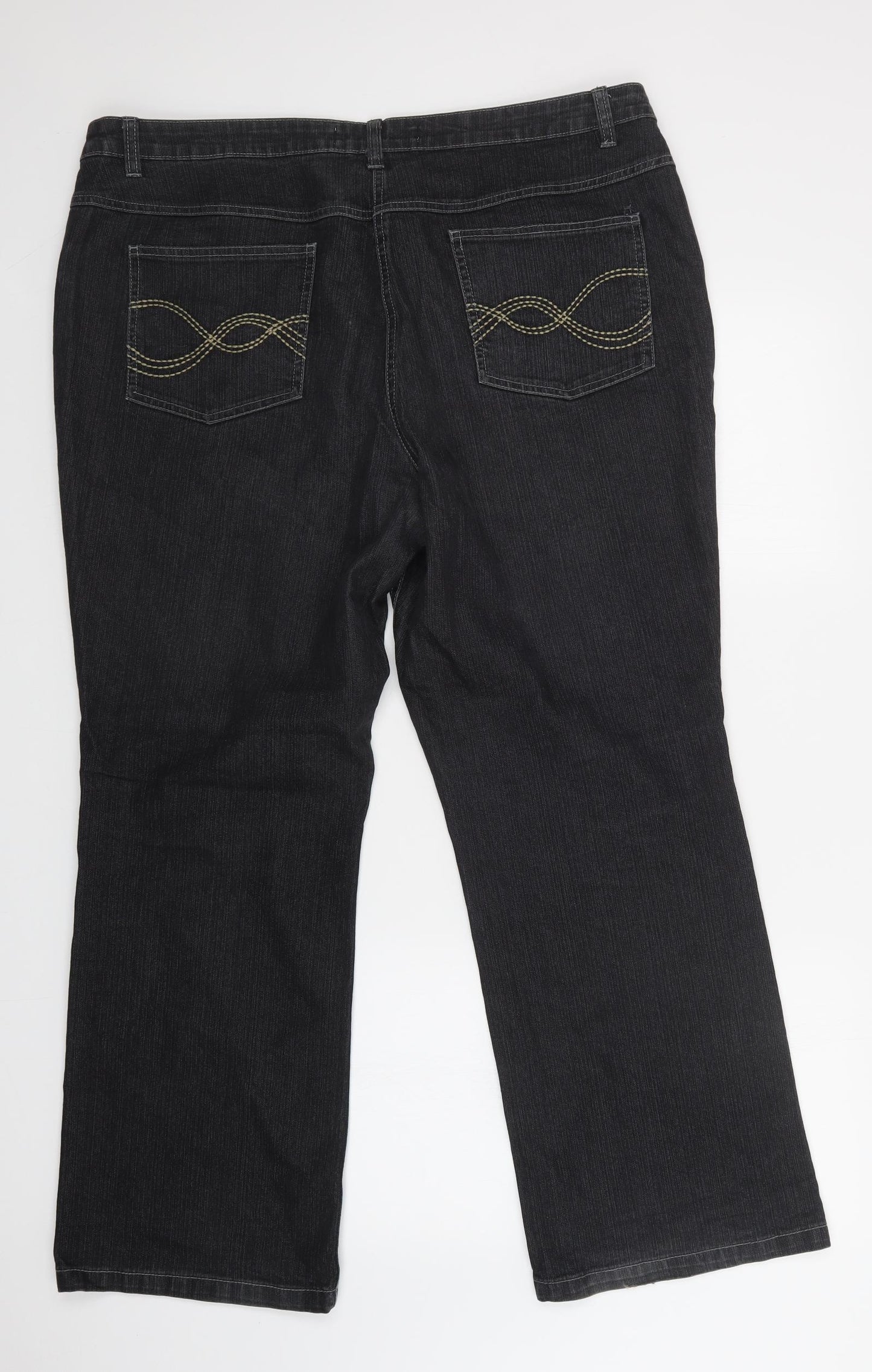 BM Womens Black   Bootcut Jeans Size 20 L30 in