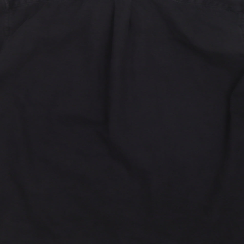 priamrk Mens Black  Denim  Button-Up Size L