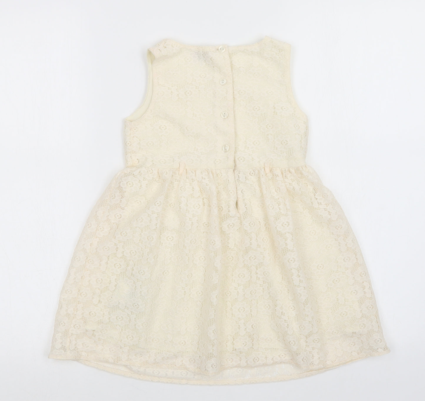 F&F Girls Ivory   Fit & Flare  Size 5-6 Years