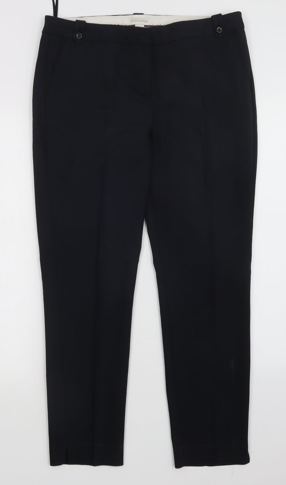 Monsoon Womens Black   Trousers  Size 12 L29 in