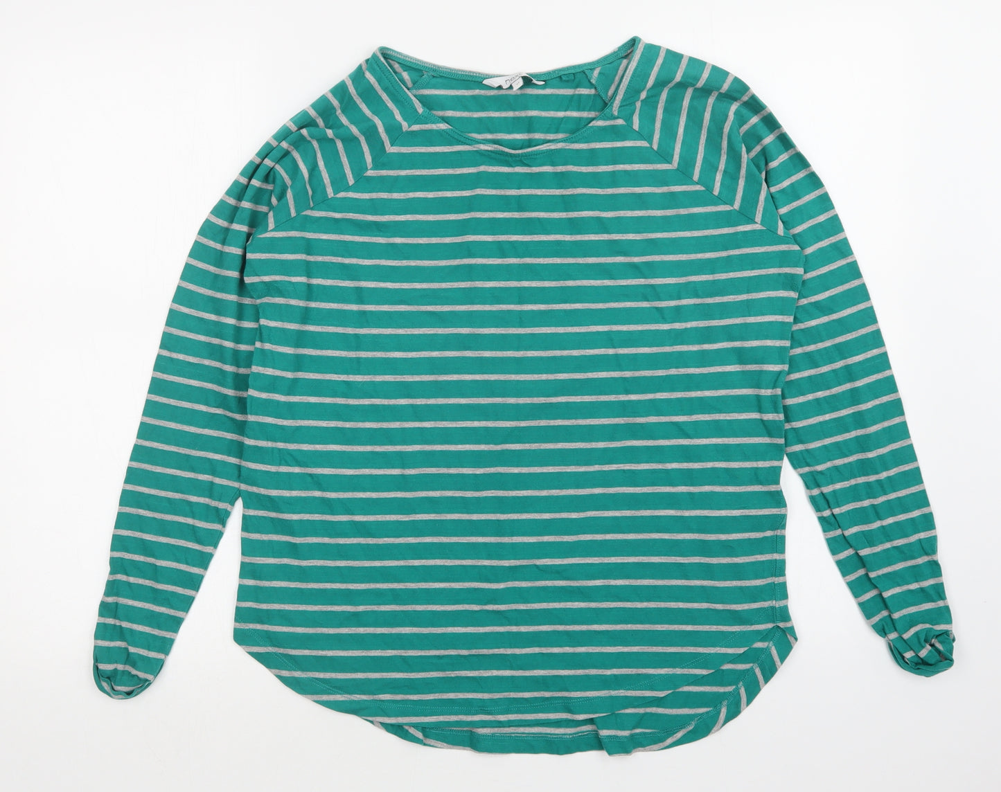 NEXT Womens Green Striped  Basic T-Shirt Size 12