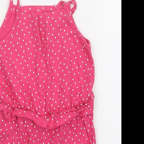 Matalan Baby Pink Polka Dot  Romper One-Piece Size 18-24 Months