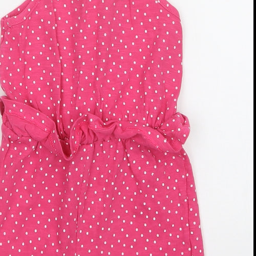 Matalan Baby Pink Polka Dot  Romper One-Piece Size 18-24 Months