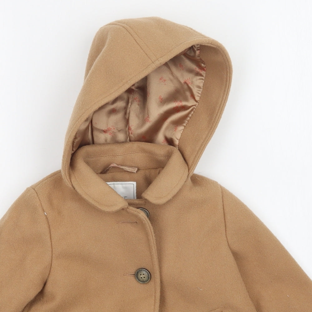 NEXT Girls Brown   Overcoat Coat Size 12-18 Months