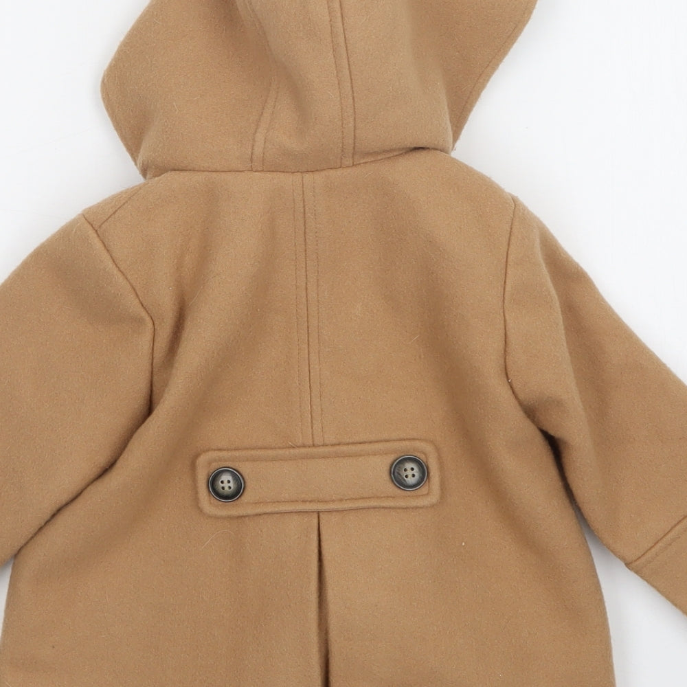 NEXT Girls Brown   Overcoat Coat Size 12-18 Months