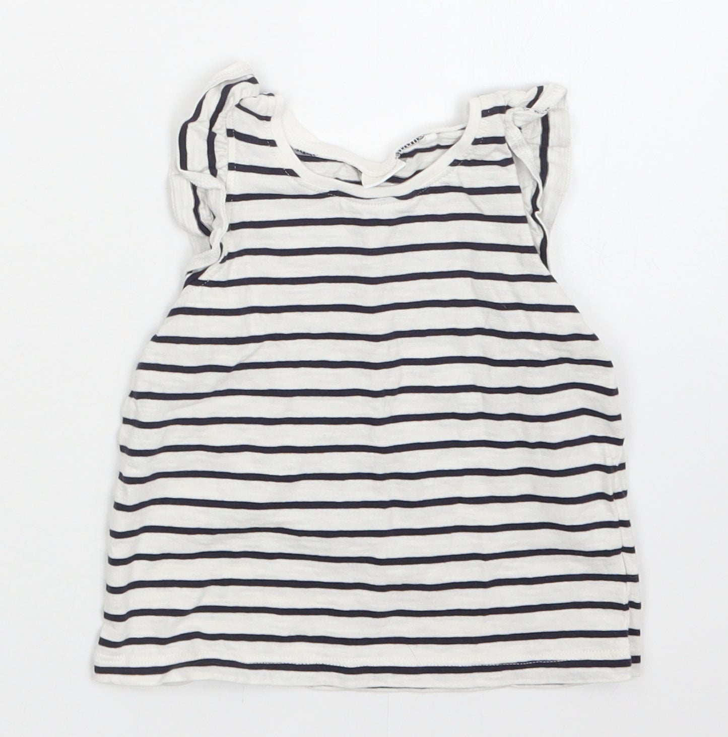 NEXT Girls Multicoloured Striped  Basic T-Shirt Size 24 Months