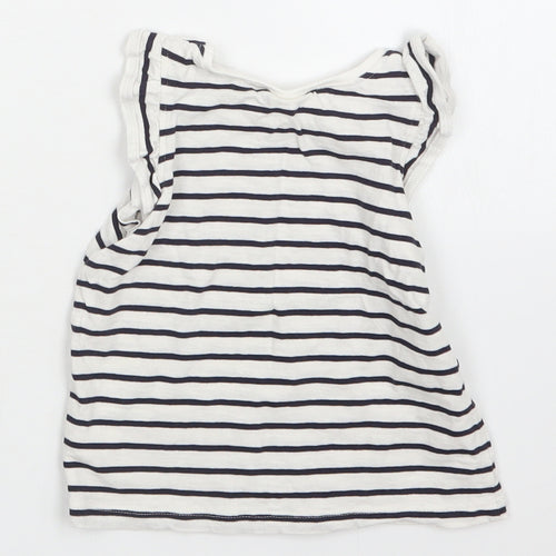 NEXT Girls Multicoloured Striped  Basic T-Shirt Size 24 Months