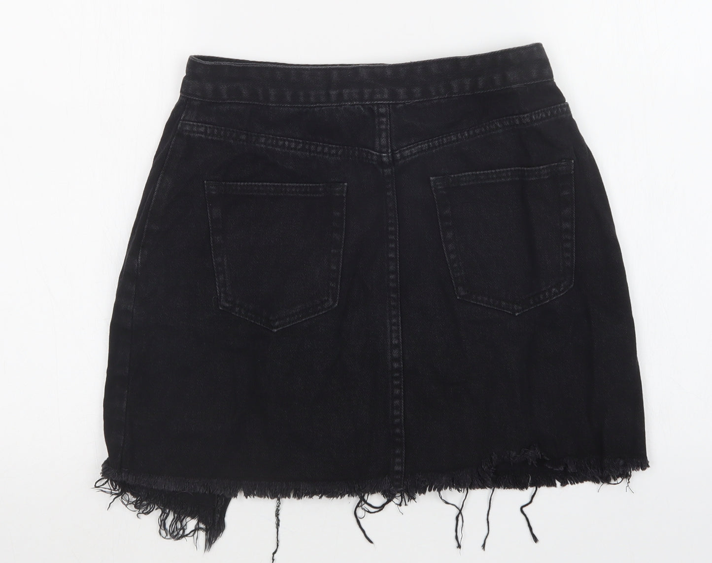 PRETTYLITTLETHING Womens Black   Mini Skirt Size 8